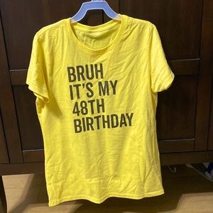 Yellow 48th Birthday Shirt Size Small